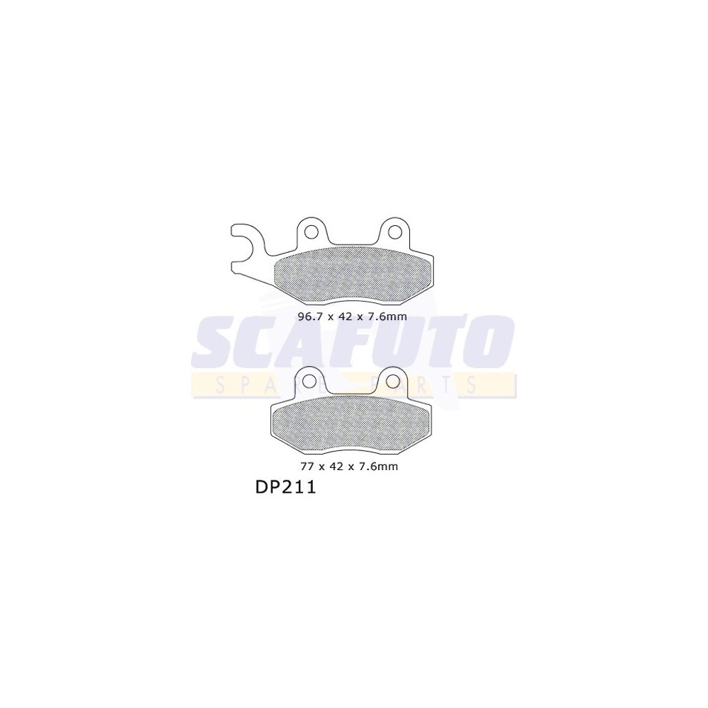 Pastiglia freno HUSQVARNA-KAWASAKI-SUZUKI DP211 Ant.