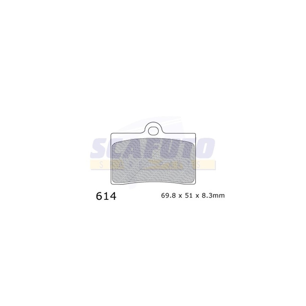 Pastiglia freno APRILIA/CAGIVA/DUCATI/KTM/MOTOGUZZI SDP614 Ant.