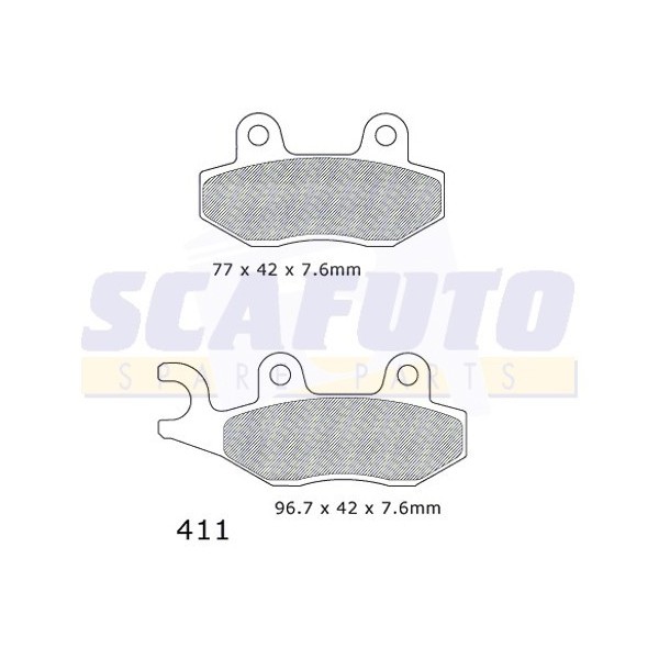 Pastiglia freno KAWASAKI-KYMCO-TRIUMPH-YAMAHA SDP411 Ant.